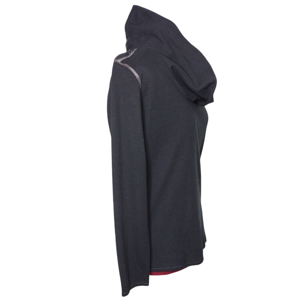 Tommy Hilfiger size L/G black cowl collar long sleeve thermal top, shirt - Picture 3 of 6